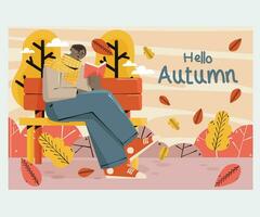 Flat Background Autumn Celebration vector