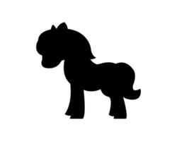 Horse silhouette icon illustration template for many purpose. Isolated on white background vector