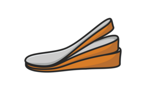 Comfortable Orthotics Shoe Insole Front View vector illustration. png