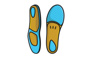 Comfortable Orthotics Shoe Insole Front View vector illustration. png