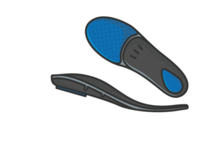 Comfortable Orthotics Shoe Insole Front View vector illustration. png