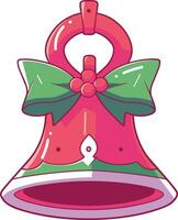 Hand Drawn christmas bell in flat style vector