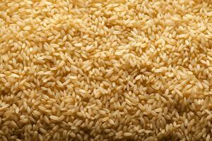 rice grain texture background. view from above. Natural healthy food, vegan diet. AI generative photo