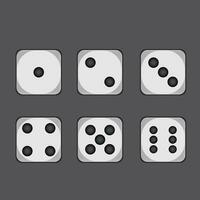 set of dice , six dice vector