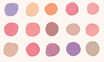 Watercolor Dot Design Elements Set vector