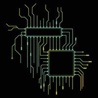 circuit board illustration vector, computer technology vector