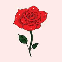 red rose vector illustration