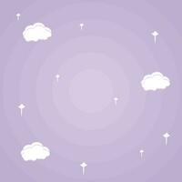 A backdrop of violet with clouds. vector