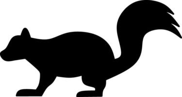 Squirrel silhouette icon vector illustration. Simple squirrel icon for fall season design. Autumn graphic resource for icon, sign, symbol or decoration. Squirrel icon for animal, forest or fall season