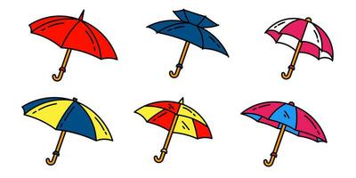 Umbrella icon colorful illustration design. vector