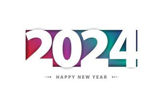 2024 Happy New Year Background Design. vector