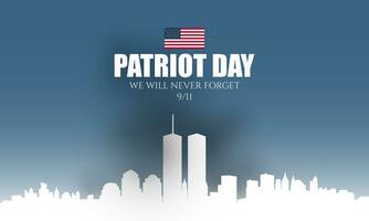 Patriot Day Background Design. vector