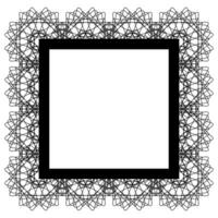 frame square napkin vintage with lace vector