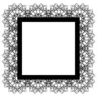 frame square napkin vintage with lace vector