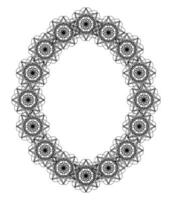 openwork oval vintage frame with lace around the perimeter vector