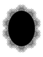 frame oval backing vintage with lace vector