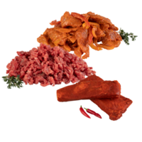 frisch rot Chili Schweinefleisch Schnitt aus isoliert transparent Hintergrund png