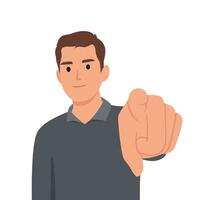 Young successful businessman pointing finger at you smiling vector