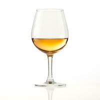 Glass of dessert wine side view isolated on a white background photo