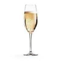 Glass of prosecco side view isolated on a white background photo