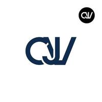 letra cjv monograma logo diseño vector