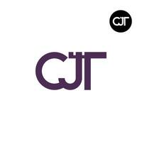 letra cjt monograma logo diseño vector