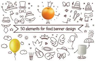 Realistic Detailed 3d and Thin Line Elements for Banner Design. Vector