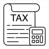 tax line icon design style vector