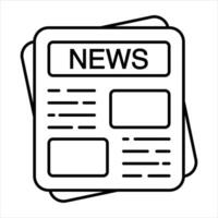 Noticias línea icono diseño estilo vector