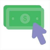 Payment click flat icon design style vector