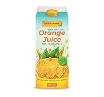 Realistic Detailed 3d Orange Juice Pack. Vector