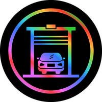 coche en icono de vector de garaje