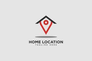 hogar ubicación logo y icono vector