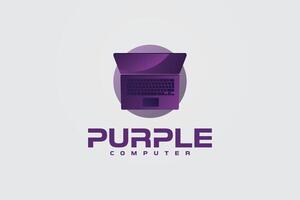 computadora tienda logo y icono vector