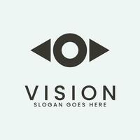 visión logo vector ilustración diseño