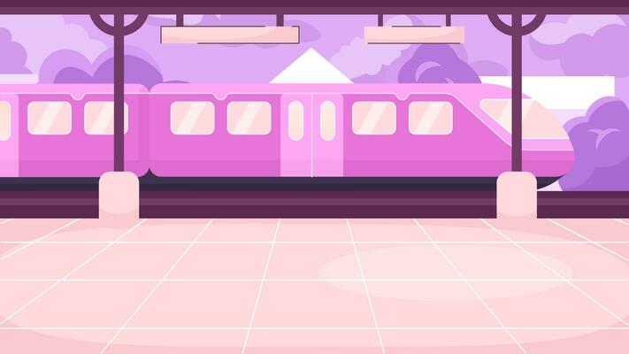 Lofi Girl on Train - Serene HD Anime Wallpaper