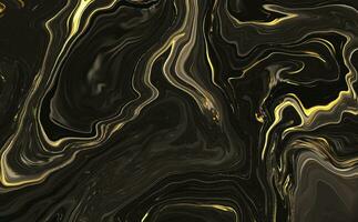 Abstract marble background fluid art painting alcohol ink style with a mix of black, gold colours. Beautiful swirl marble background. vector