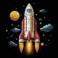 Rocket icon, created with generative AI photo