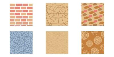 Texture of natural finishing materials for wall. vector