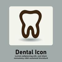 dentista negrita línea iconos dental relleno contorno vector icono.