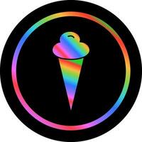 icono de vector de cono de helado