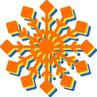 icono de vector de copo de nieve