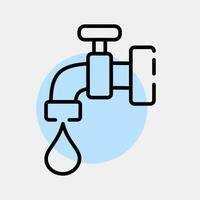 Icon save water. Ecology and environment elements. Icons in color spot style. Good for prints, posters, logo, infographics, etc. vector
