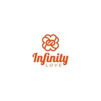 Infinity Love Logo Design Vector