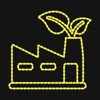 Icon eco factory. Ecology and environment elements. Icons in dotted style. Good for prints, posters, logo, infographics, etc. vector
