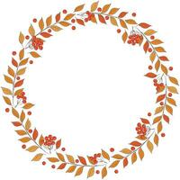 Beautiful autumn frame with leaves vector