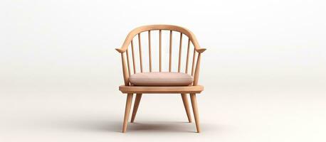 ed white chair with backrest made of wood photo