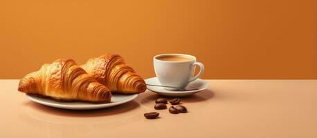 Pastries and a pair of coffees photo