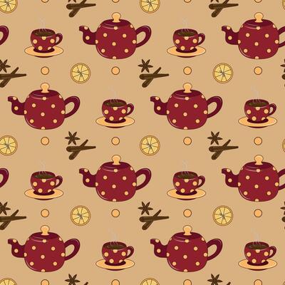 Beautiful and cozy autumn seamless pattern