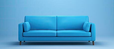 Isolated blue sofa for web pages and presentations photo